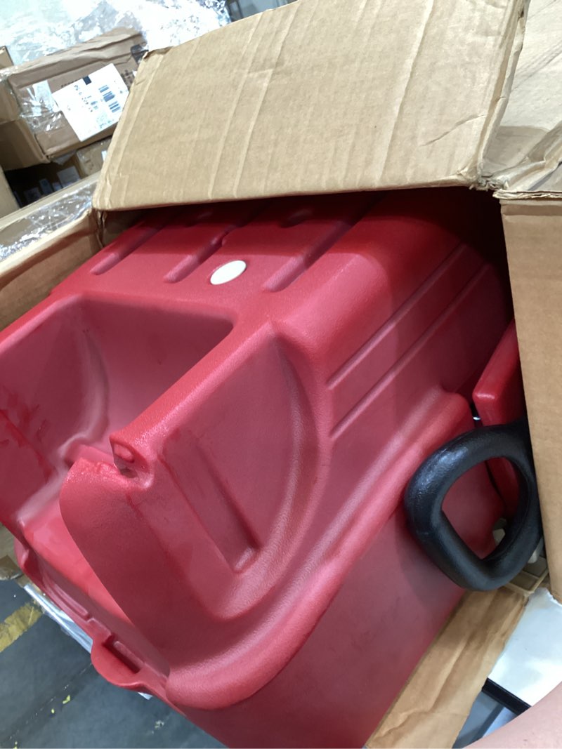 Condition photo showing Good Condition for step2 all around canopy wagon, kids ride on toy, stroller substitute, includes seat belts, made of durable plastic, max weight 75 lbs., for toddlers 1.5-5 years old