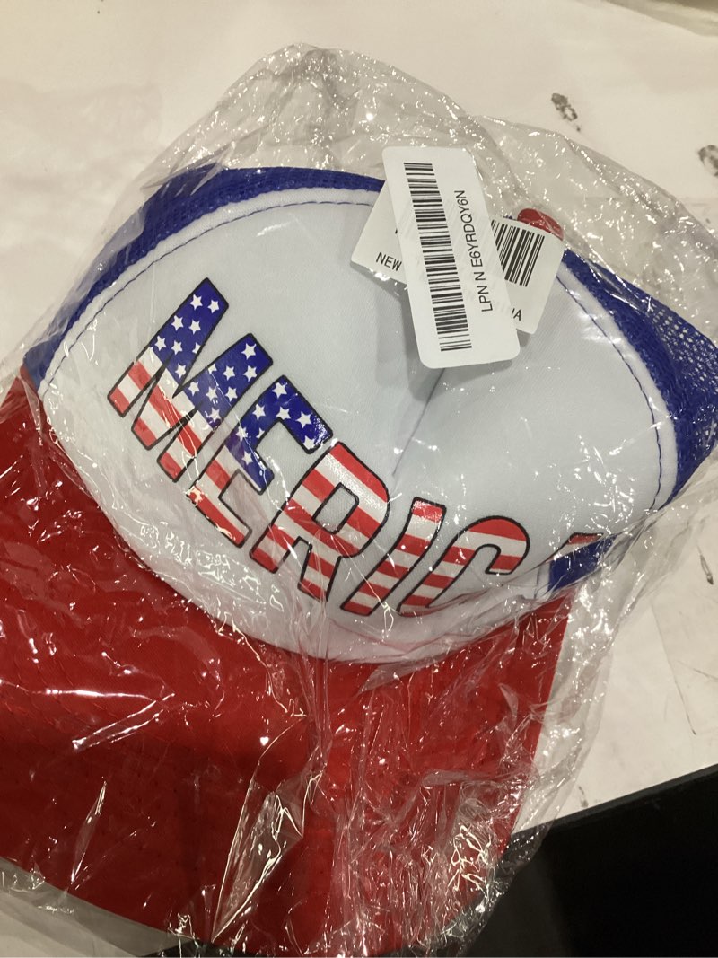 Condition photo showing Good Condition for baseball caps 4th of july hat for men 4th of july accessories fourth of july accessories outfits for women usa hats trucker hats party favor party supplies funny america merica hat american flag hats