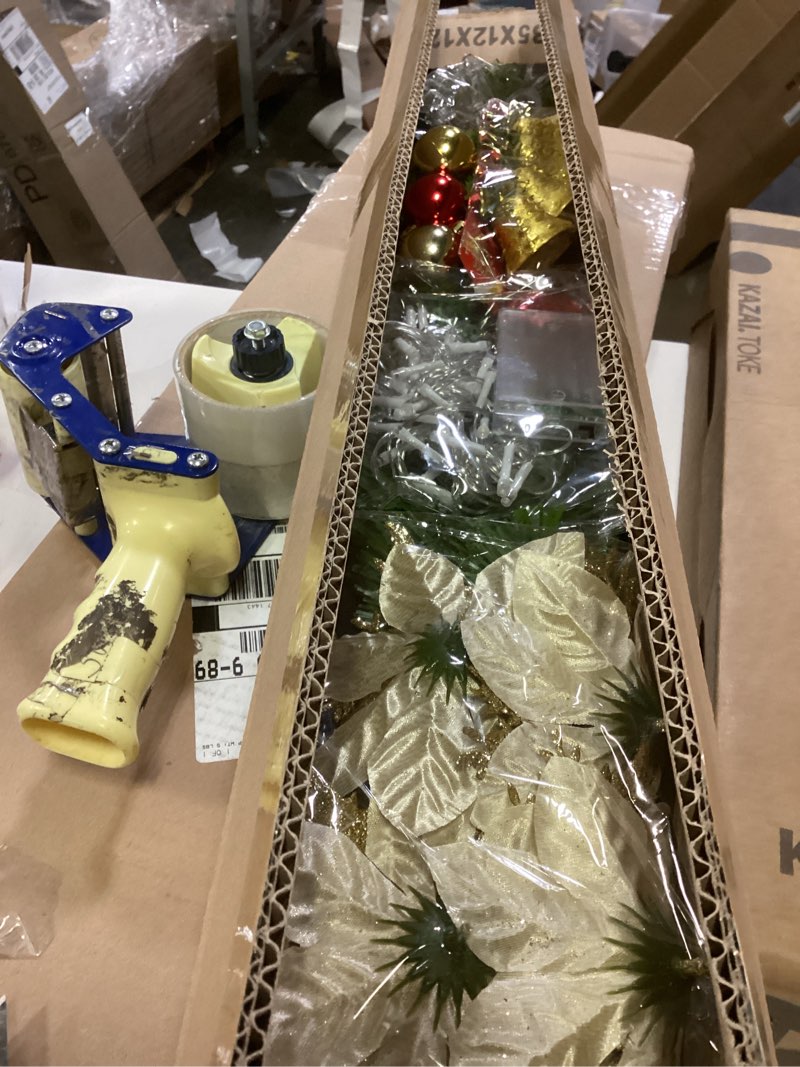 Condition photo showing Good Condition for 3 FT Wall Christmas Tree, Drak Green Half Christmas Tree Wall Hanging, DIY 1/2 Chrismas Tree for Window with Lights, Ornaments and Hooks, Hainging Xmas Tree for Door, Pet Owners Xmas Decor Dark Green 3FT