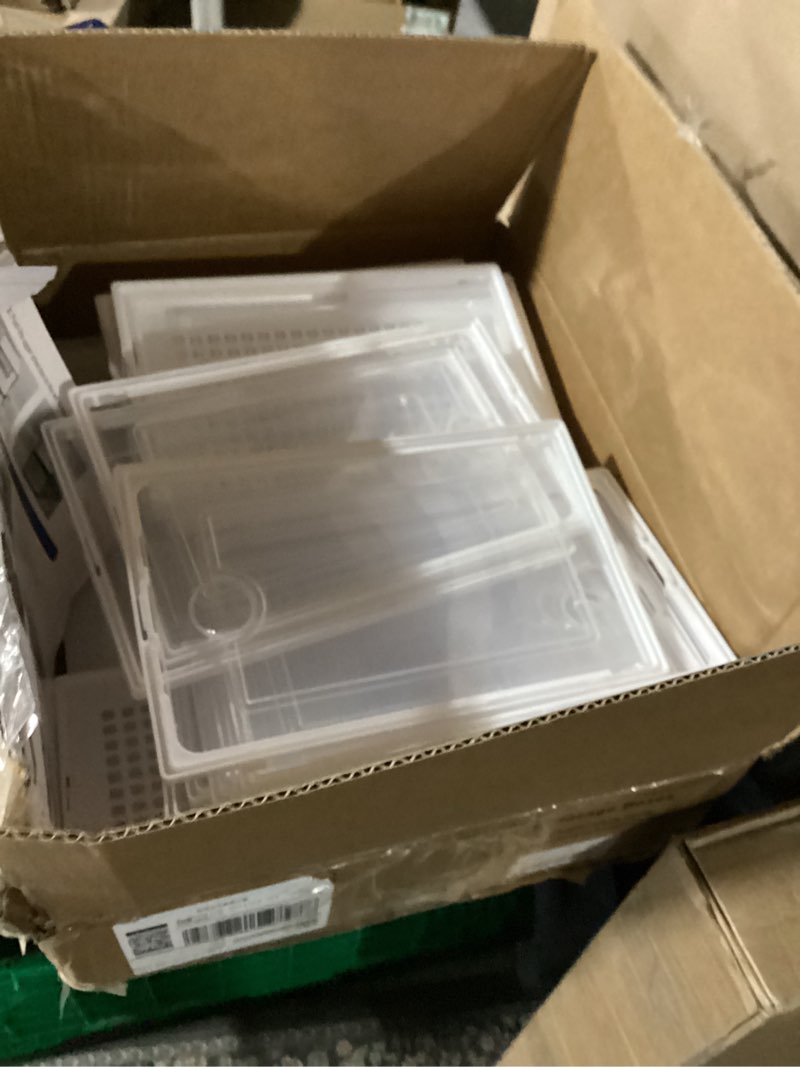 Condition photo showing Good Condition for Kuject X-Large Shoe Storage Boxes Organizers Clear Plastic Stackable 12 Pack, Shoe Rack & Holder Substitute, Sneaker Containers, Toy Storage Organizer Bins for Entryway, Closet, Under Bed, White White X-Large