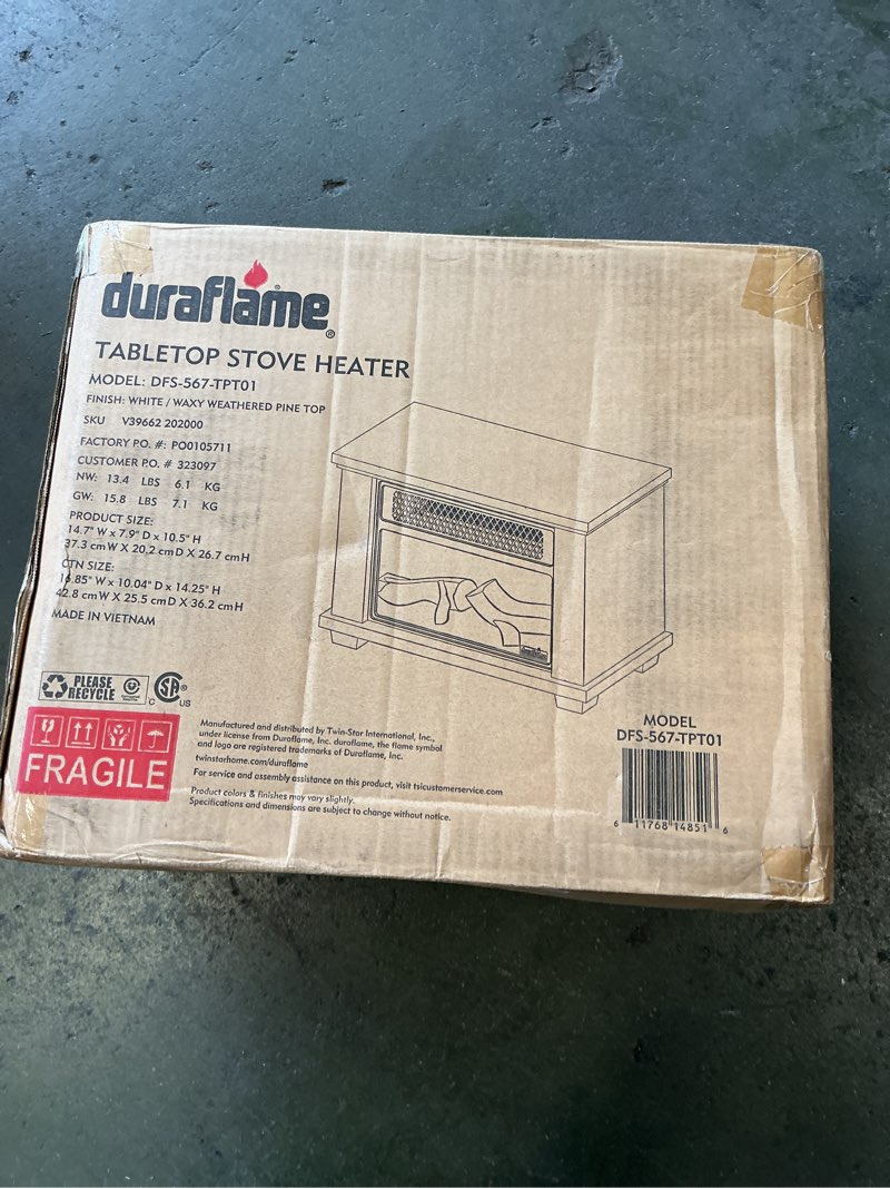 Condition photo showing New/Like New for TABLETOP STOVE HEATER white