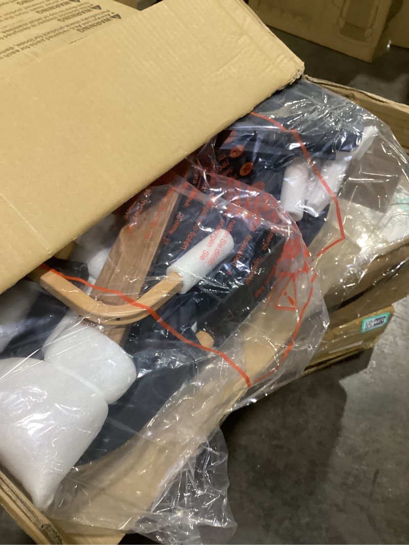 Condition photo showing New/Like New for Jimglo 3 in 1 Baby Bassinet, Rocking Bassinets with Comfy Mattress and Wheels, Adjustable Height Bassinet Bedside Sleeper, Easy Folding Portable Crib for Newborn (Navy Blue)