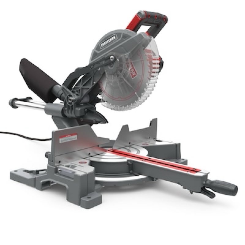 craftsman 10-in 15-amp single bevel sliding corded miter saw item #1270921 | model