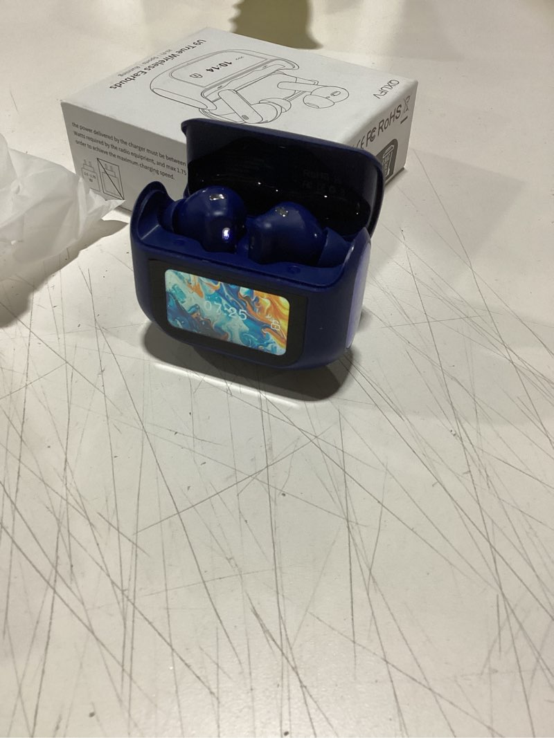Condition photo showing Good Condition for wireless earbuds, bluetooth 5.4 headphones multi-function touch screen with 5 eq modes, 48h ear buds bass stereo with anc noise cancelling/transparency mode, ipx7 bluetooth earbuds, dark blue