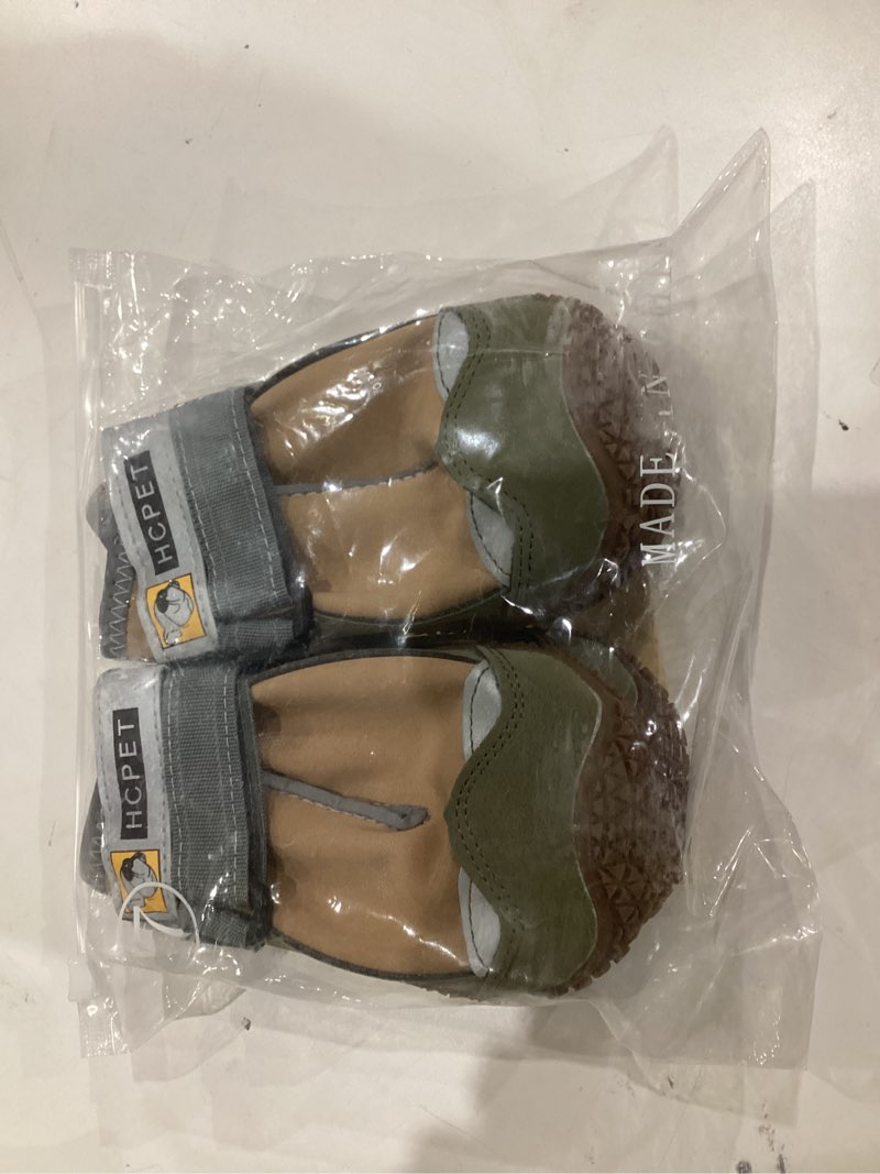 Condition photo showing Good Condition for Hcpet Dog Shoes for Large Dogs, Waterproof Dog Booties for Small Medium Dogs, Anti-Slip Dog Boots & Paw Protectors for Hot Pavement Winter Snow Hiking with Reflective Straps Khaki Size 7 Khaki #7 (Width 2.55 inch) for 63-78 lbs