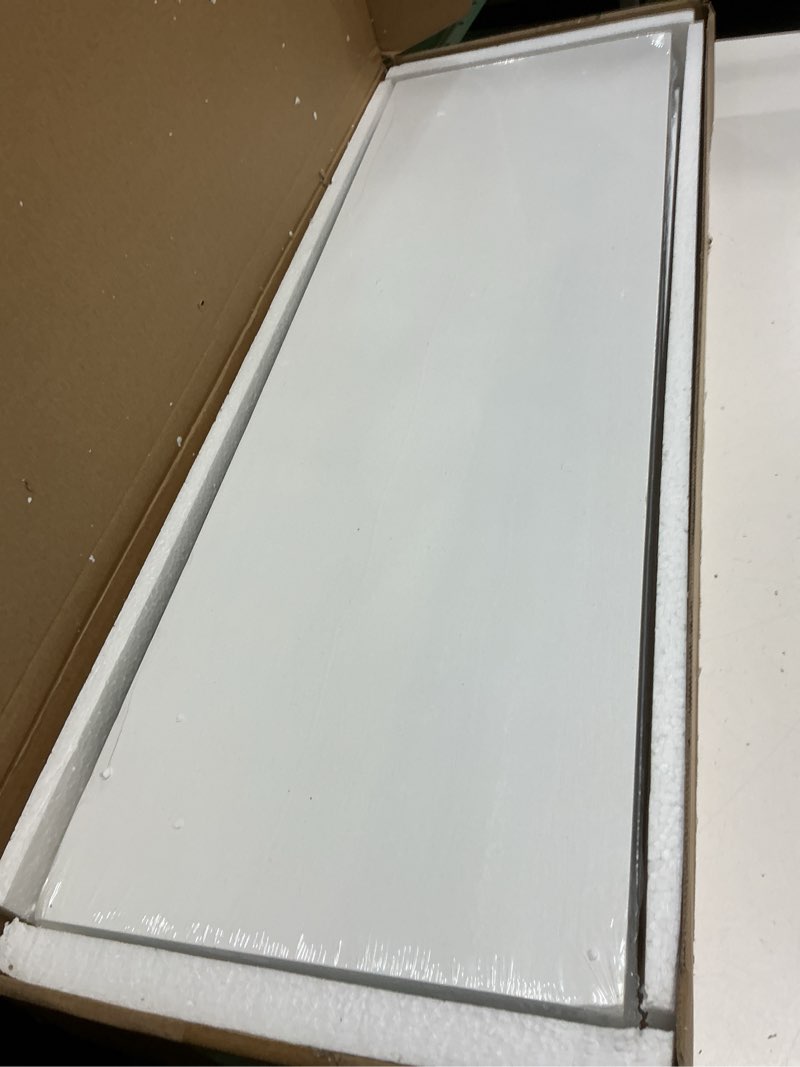 Condition photo showing New/Like New for Heimlove 24 Inch Floating Shelves for Wall White Shelves Set of 2,Wall Mounted Rustic Wood 8 Inch Deep Floating Shelf with Invisible Brackets for Bedroom Kitchen Living Room 24''W x 7.9''D x 1.5''H,Set of 2-Pine Wood White