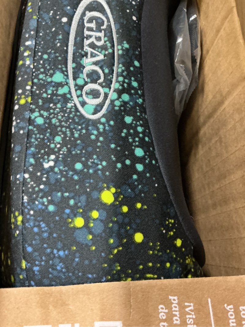 Condition photo showing As Is for Graco Turbobooster 2.0 Backless Booster Seat, Splatter Art