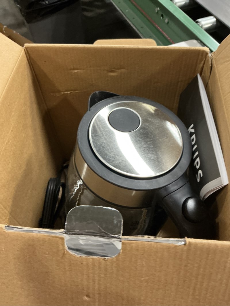 Condition photo showing New/Like New for KRUPS 1.7L Glass Electric Kettle: Fast-Boiling 1500W with LED Indicator, Anti-Scale Filter, Auto Shut-Off, and Cordless Design - Boil 1 Cup in 80 Seconds for Perfect Tea and Coffee Glass Kettle