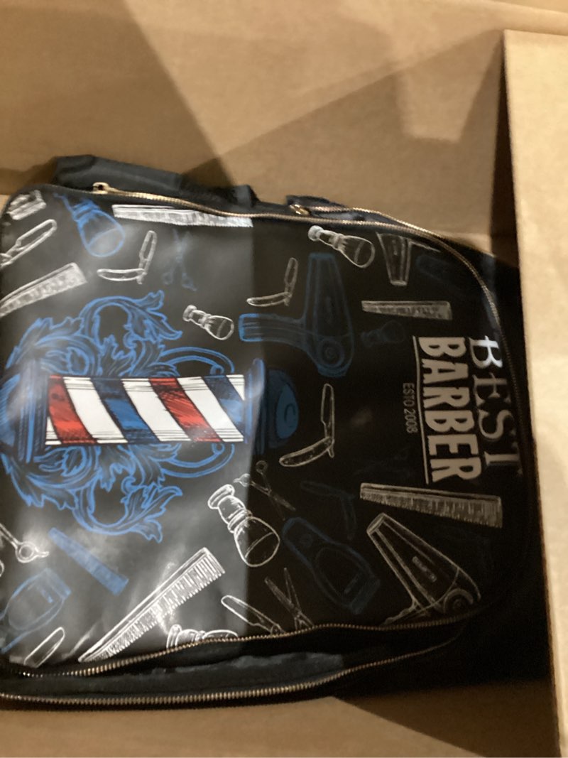Condition photo showing Good Condition for Barber Supplies Bag Organizer for Clippers and Supplies, Portable Hairstylist Clipper Backpack Travel Barber Shop Tools Bag