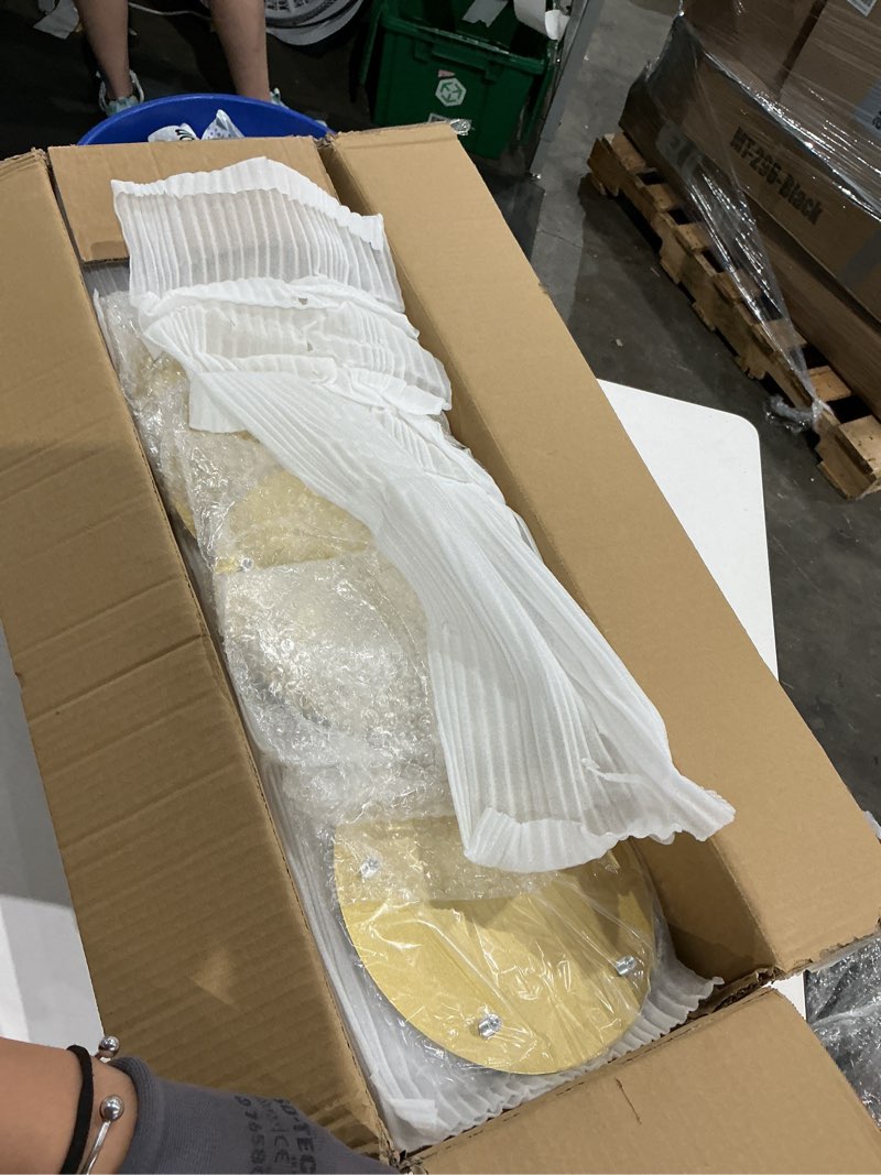 Condition photo showing Good Condition for 4pcs floor candelabra centerpiece for wedding,tall acrylic candelabra 5 arm gold candlestick holders for valentine's day concert reception easter gifts prom entrance decorations candelabros navideños 39”tall 4