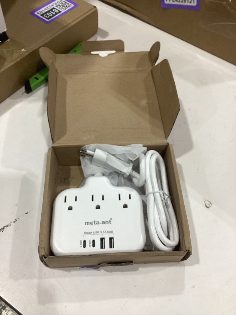 Condition photo showing New/Like New for Italy Travel Plug Adapter with 5FT Extension Cord, meta-ant Italy Power Adapter with 3 American Outlets 4 USB Ports(2 USB-C), Type L Adapter for US to Italy Chile Ethiopia Libya Syria Tunisia Uruguay 5FT-Italy Plug