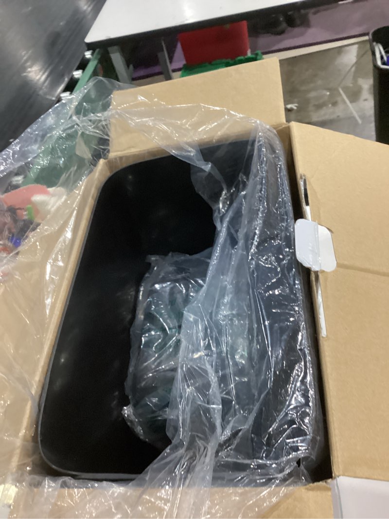 Condition photo showing As Is for pen+gear 12-sheet cross-cut paper/credit card shredder with 5.5 gallon bin, black, home & office use
