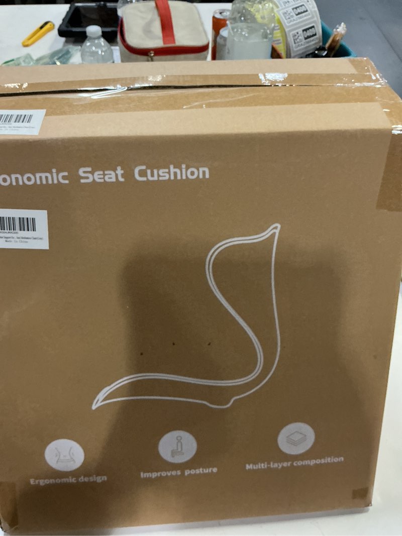 Condition photo showing New/Like New for Ergonomic Lumbar Support Cushion for Office Chair,Back Support for Car Seat,Home Chair, Floor and Bed, Meditation Chair,Lower Back Pain Relief,Posture Corrector for Improve Posture.(Gray)