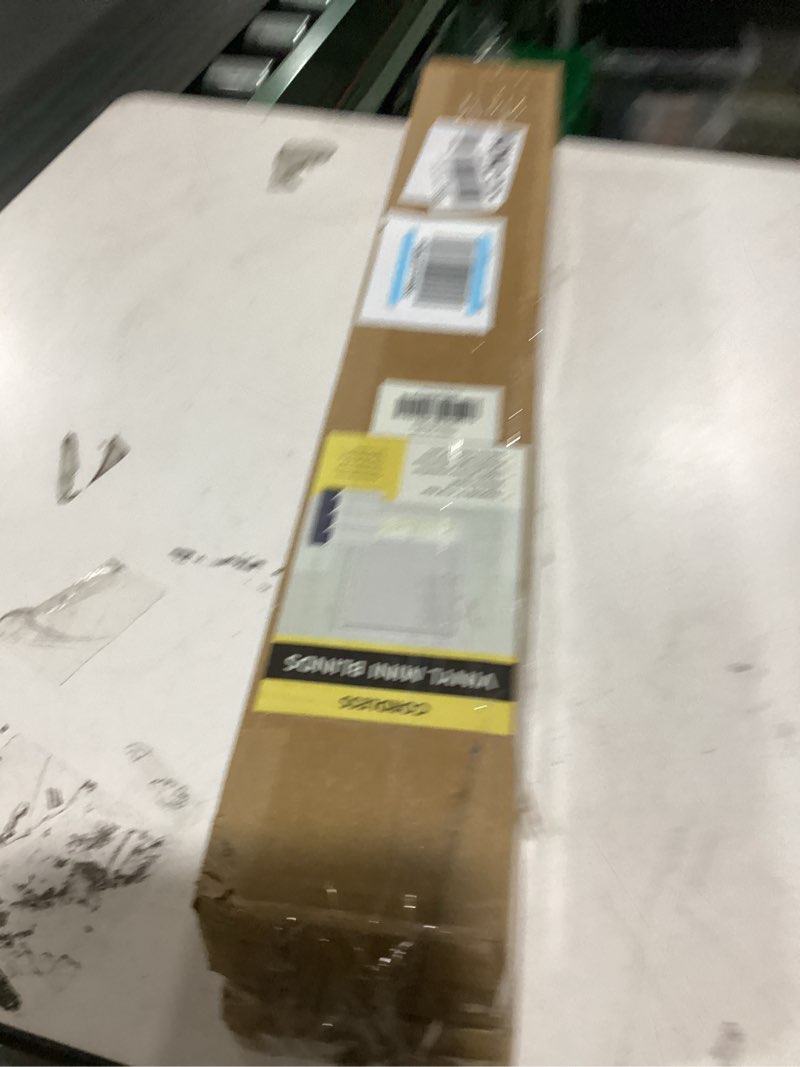 Condition photo showing As Is for UNISHADES Blinds for Indoor Windows 1" Vinyl L-Shaped Slats Cordless Mini Blinds for Home, 23" W × 3