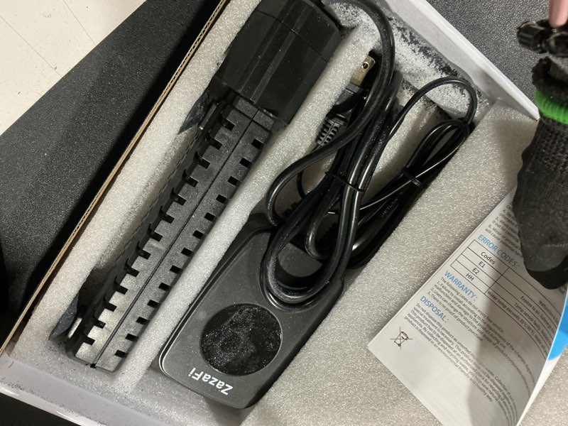 Condition photo showing Good Condition for aquarium heater 100w/200w/300w/500w, fish tank heater with high-temperature protection and turtle tank heater with automatic power-off when leaving seawater or freshwater.