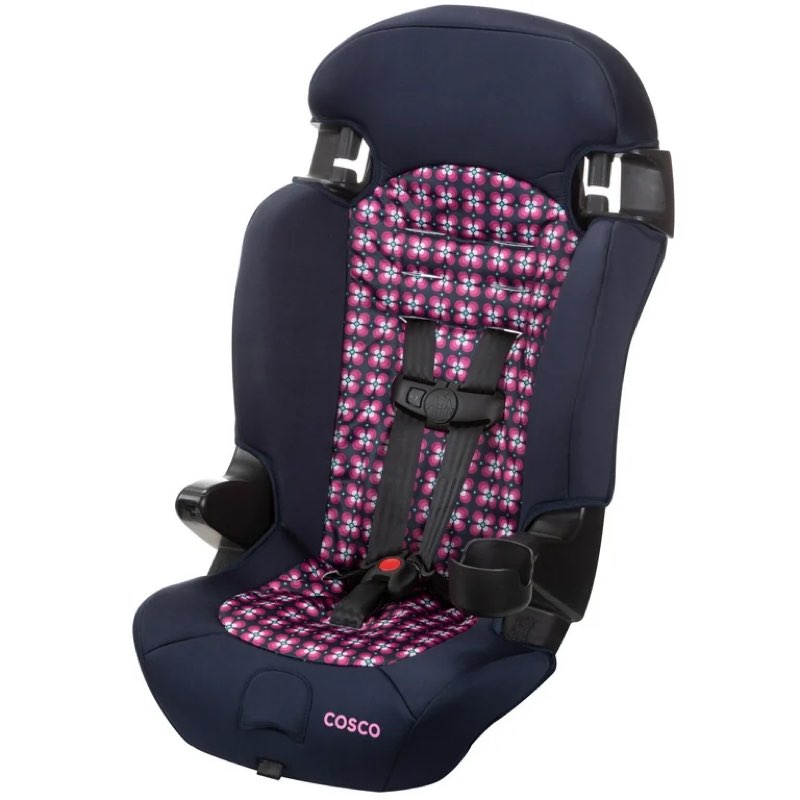 cosco kids finale 2-in-1 booster car seat, peony tiles, toddler, unisex