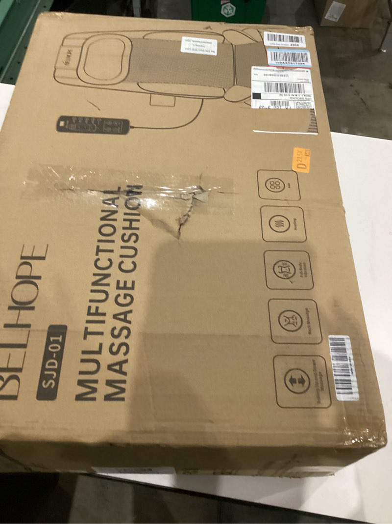 Condition photo showing New/Like New for Shiatsu Neck and Back Massager with Heat, 4D Kneading Back Massager for Pain Relief Deep Tissue, Comfortable Back Massage for Chair, Massage Mat for Home Office, Gifts for Christmas Women Men Parents Black