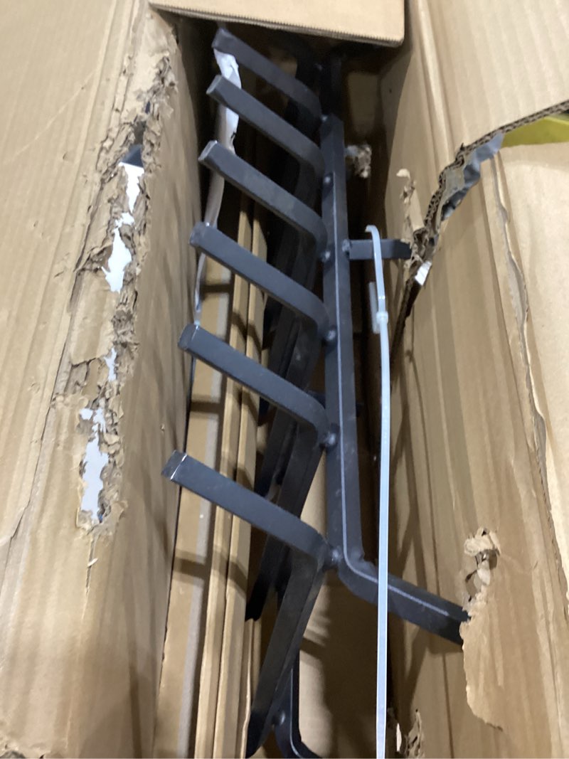 Condition photo showing As Is for mr ironstone fireplace grate 24 inch solid steel heavy duty firewood log burning rack fire grates for outdoor kindling tools pit indoor fireplace log holder wrought iron wood stove