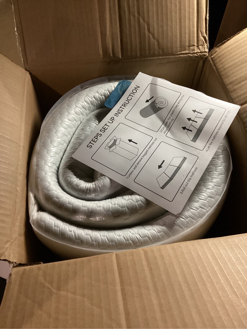 Condition photo showing New/Like New for 4 inch Twin Tri-Folding Memory Foam Mattress, Portable Trifold Mattress Topper with Washable Cover, Non-Slip Bottom for Camping, Guest Bed, 75"x38"x4" Twin 4 Inch