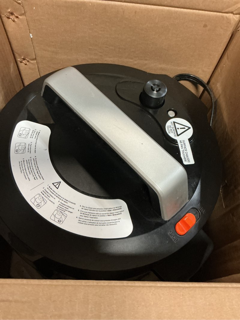 Condition photo showing As Is for COSORI Pressure Cooker 6QT, Stainless Steel, 9-in-1 Multi Cooker, 12 Safety Features, Ceramic Inner Pot, Rice, Slow Cook, Sous Vide, Saute, 1100W