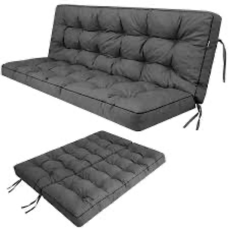 1 MIDDLE ONE Porch Swing Cushions, Memory Foam Outdoor Replacement Cushion for Patio Swing Furniture