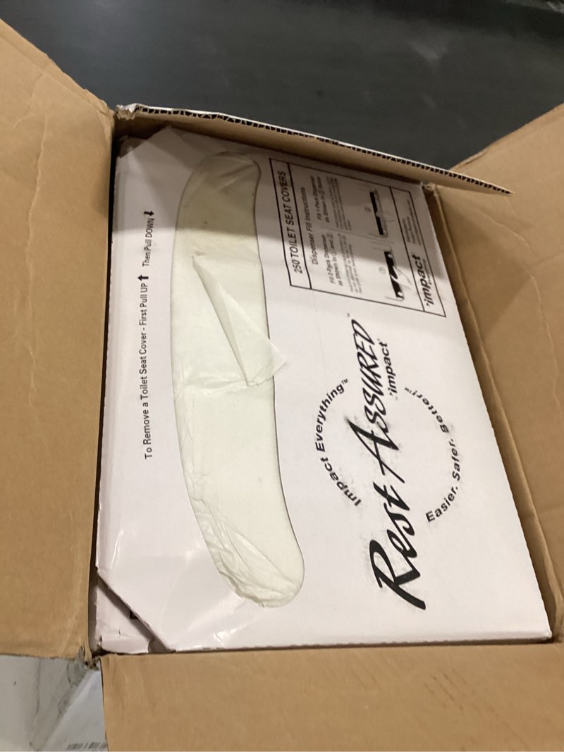 Condition photo showing Good Condition for Rest Assured Impact Earth Seat Covers, 250/Pack, 20 Packs/Carton