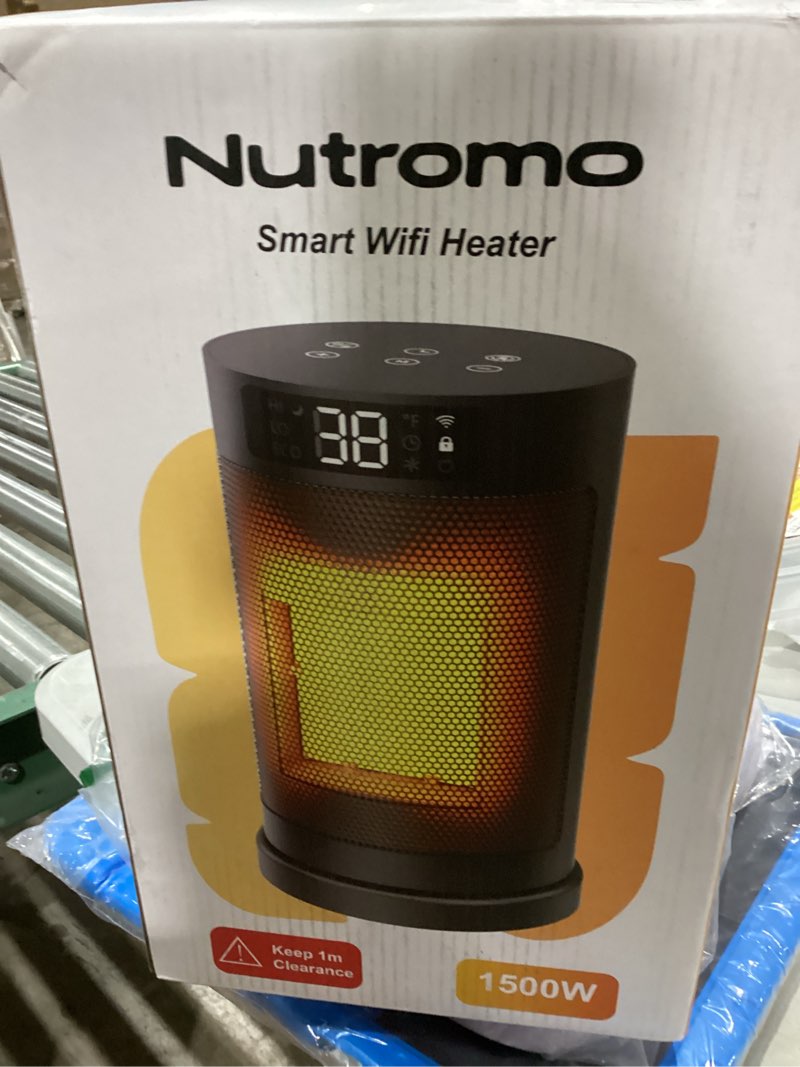 Condition photo showing Good Condition for Smart Space Heater with WiFi/APP & Alexa Control, 1500W PTC Ceramic Electric Heaters for Indoor Use, 75° Wide-Angle Oscillation, 24H Timer, ECO Mode, Safe Indoor Portable Heater for Home Office Small Smart Wifi 11 inch without Remote Control