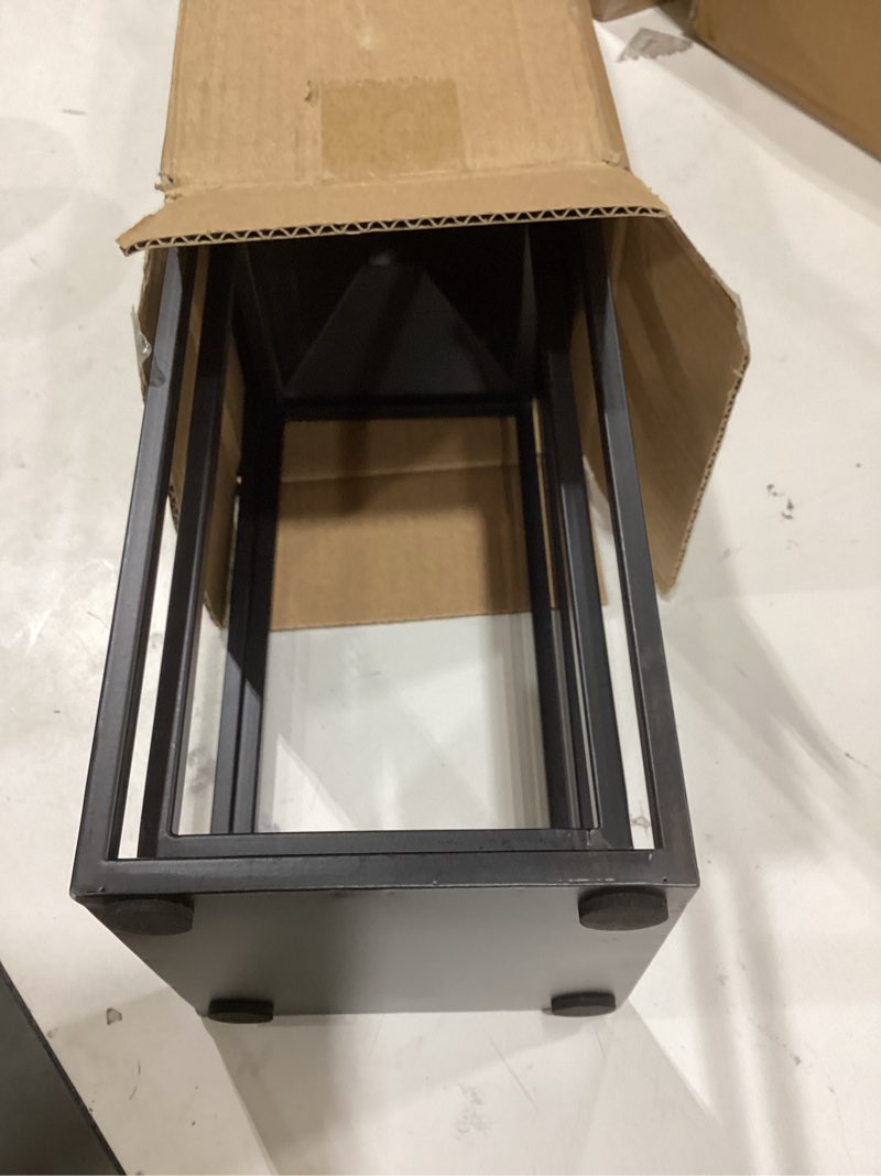 Condition photo showing Good Condition for Modern Farmhouse Lanterns Decorative Indoor & Outdoor, 17" 13" Set of 2 Black Vintage Lantern with Flameless Candles, Metal Rustic Lantern Decor for Room, Porch, Mantle, Patio, Home Decor Black 17 and 13in