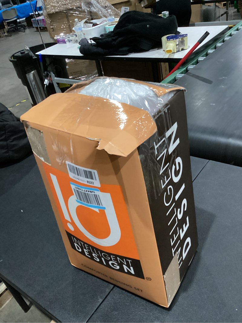 Condition photo showing As Is for Intelligent Design Queen/Full Size Comforter Set, Watercolor Queen Bedding Sets, Tie Dye Comforter Set for Teen Girl & Boys, 4 Pieces Cassiopeia Comforter, Sham, Throw Pillow Full/Queen Pink/Blue Comforter Set Full/Queen Aqua