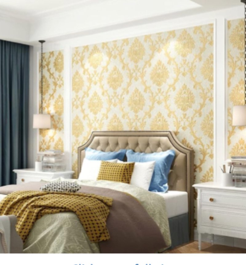 FLZHime 3D Damask Pattern Carving Pattern TV Background Living Room Bedroom Cafe Hotel Modern Minima