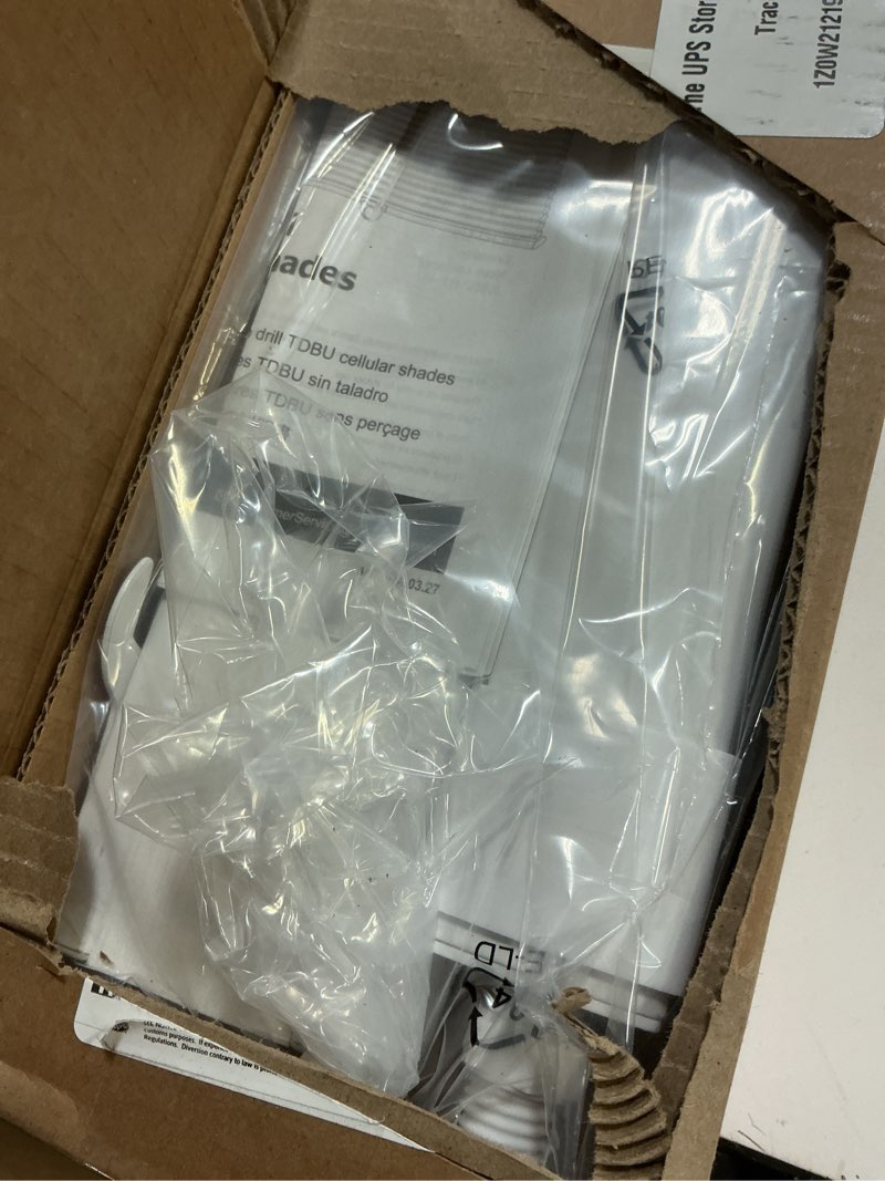 Condition photo showing Good Condition for LazBlinds No Tools No Drill Cordless Cellular Shades, Top Down Bottom Up (TDBU) Honeycomb Shades for Home, Light Filtering Thermal Insulation Blinds for Windows, 39" W x 72" H, White Light Filtering - White 39" W x 72" H