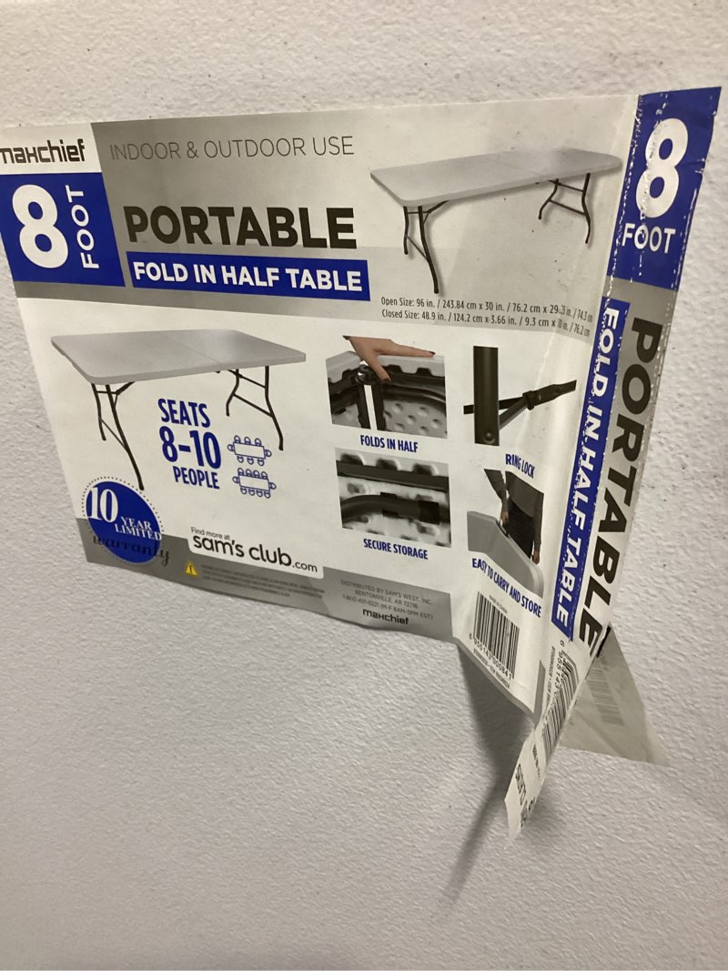 Condition photo showing Good Condition for 8' commercial grade folding table