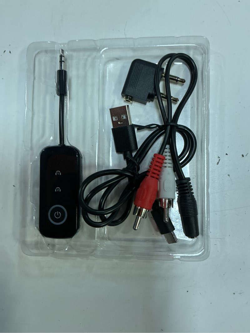 Condition photo showing Good Condition for premium pro bluetooth 5.4 transmitter receiver,airplane audio adapter,wireless transmitter for tv/travel flight,airline,gym.compatible with 2 airpods/headphones,bluetooth receiver for car/home stereo black