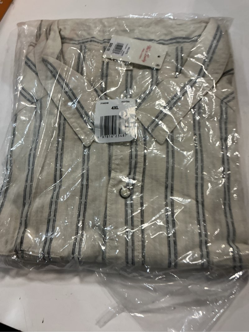 Condition photo showing New/Like New for Lucky Brand Men's Big & Tall Placeholder, Natural Stripe