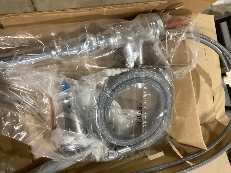 Condition photo showing Good Condition for Moen S73004 Weymouth Shepherd's Hook Pulldown Kitchen Faucet Featuring Metal Wand with Power Boost, Chrome