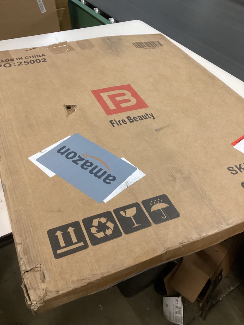 Condition photo showing New/Like New for Fire Beauty Fireplace Screen 3 Panel Wrought Iron 48"(L) x 29"(H) Spark Guard Cover(Golden Dusting)