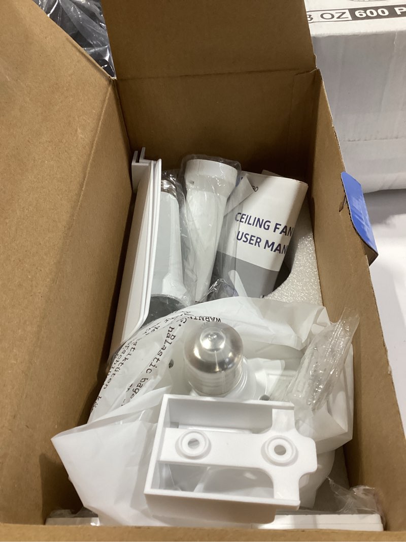 Condition photo showing Good Condition for zmishibo 2 pack 17.9 inch socket fan light with remote, dimmable 3 colors 6 speed 1100 lumens light bulb screw in ceiling fan with lights, light socket ceiling fan for bedroom -white 2 white