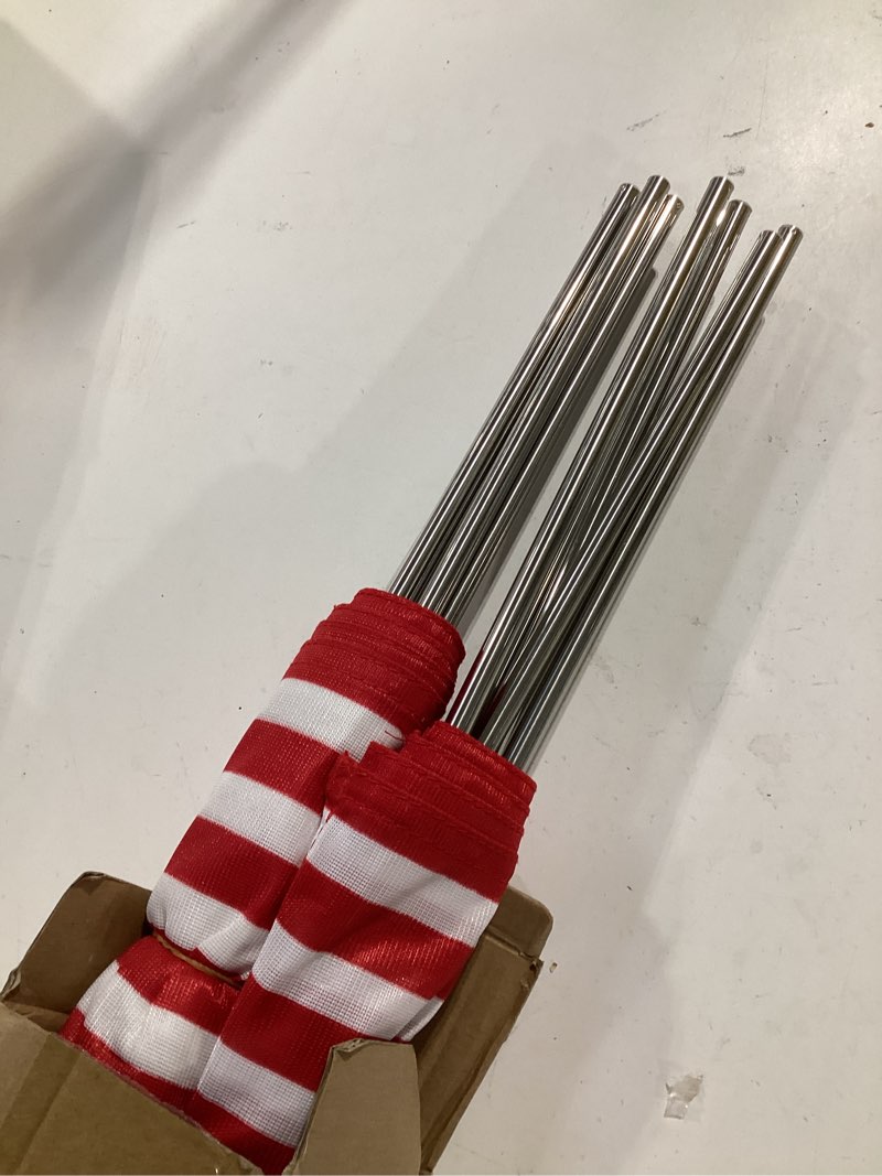 Condition photo showing Good Condition for topflags small american flag on stick 8x12 inch - 12 pcs mini us flags for 250th usa anniversary metal stick for outside, memorial day, 4th of july, veterans day decorations 8x12 american flag on stick - 12 packs