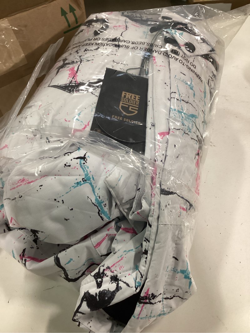 Condition photo showing Good Condition for FREE SOLDIER Women's Waterproof Ski Snow Jacket Fleece Lined Warm Winter Rain Jacket with Hood Fully Taped Seams X-Large Floral Print