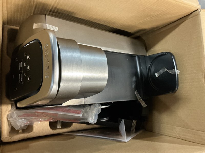 Condition photo showing As Is for Keurig K-Elite Single Serve K-Cup Pod Coffee Maker, with Strength and Temperature Control, Iced Coffee Capability, 8 to 12oz Brew Size, Programmable, Brushed Silver