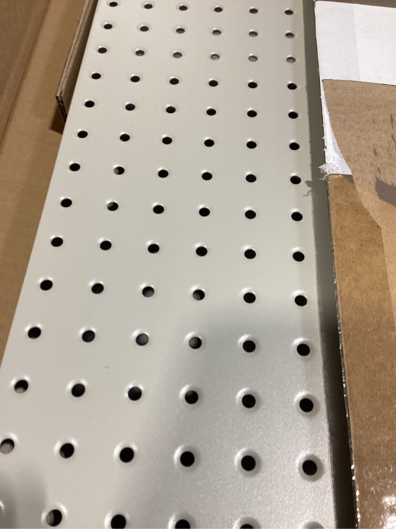 Condition photo showing Good Condition for ultrawall 2 pcs metal pegboard wall panels, peg boards for garage tool storage gray 2pc