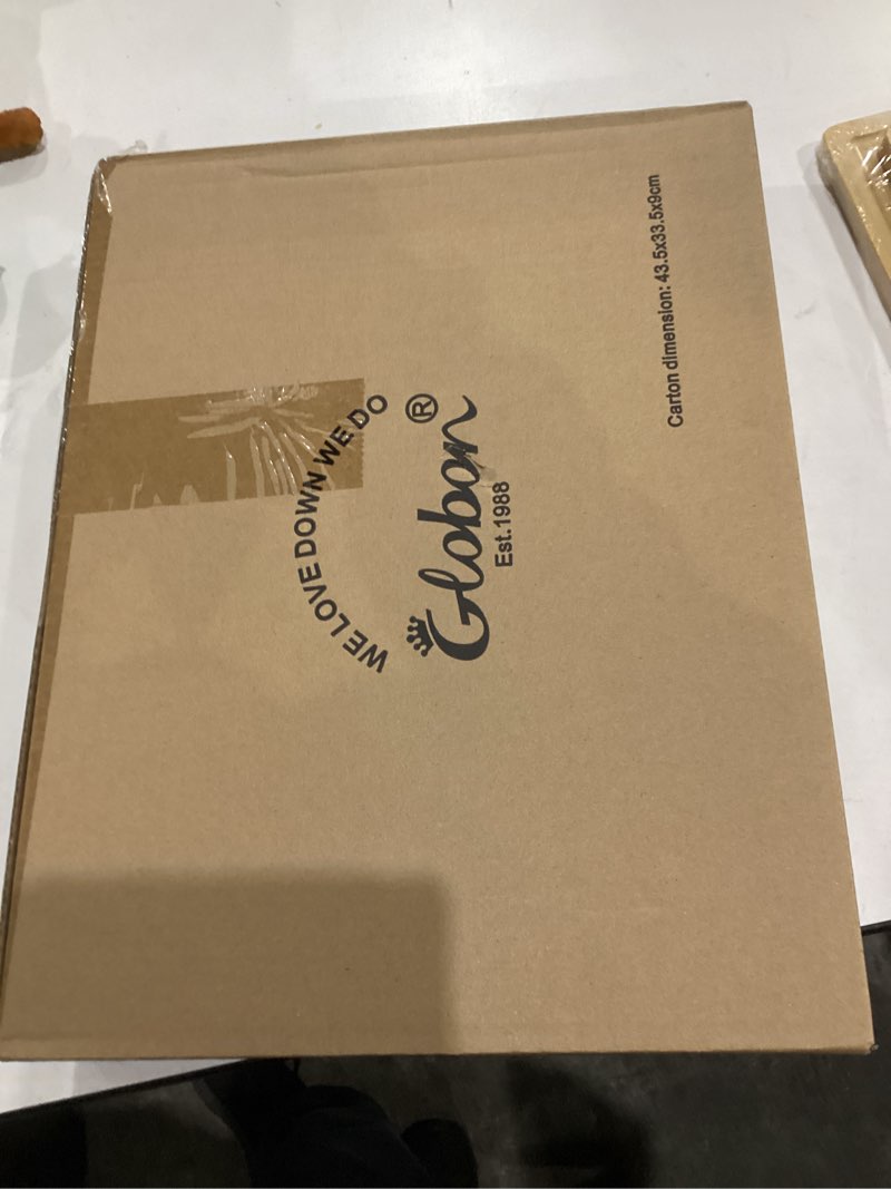 Condition photo showing New/Like New for Globon Flat Cooling Pillow for Stomach and Back Sleepers, King Size Pillow for Sleeping, Pack of 1, 18"X34", Gray Gray King Size