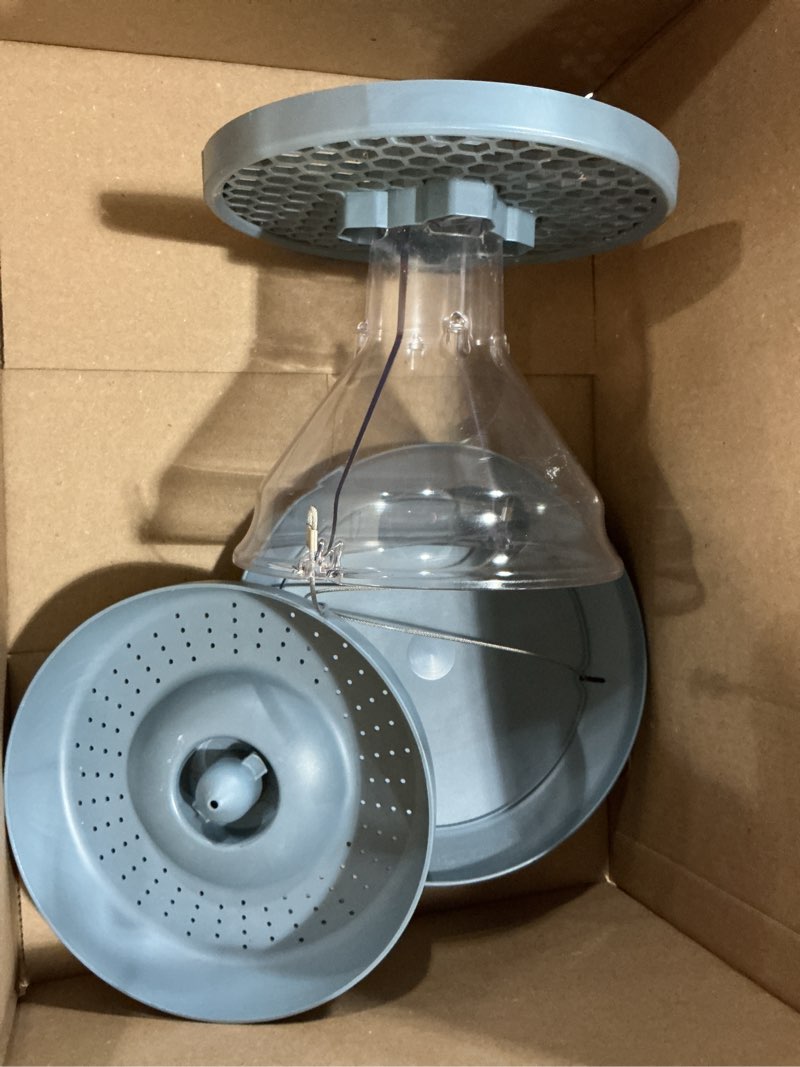 Condition photo showing Good Condition for swissinno bird feeders - no mess hanging bird feeder for outdoors - smart birds davos spill proof wild cardinal & small bird feeder with integrated seed catcher tray - dual chamber - light blue light blue davos