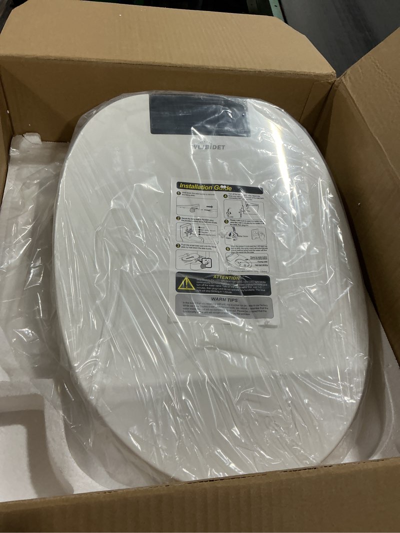 Condition photo showing Good Condition for Bidet Toilet Seat with Remote Control, Electronic Heated Bidet Seat with Adjustable Warm Water and Pressure, Warm Air Drying, Display Screen, Night Light, Slow Closed Toilet Lid, Elongated Oval
