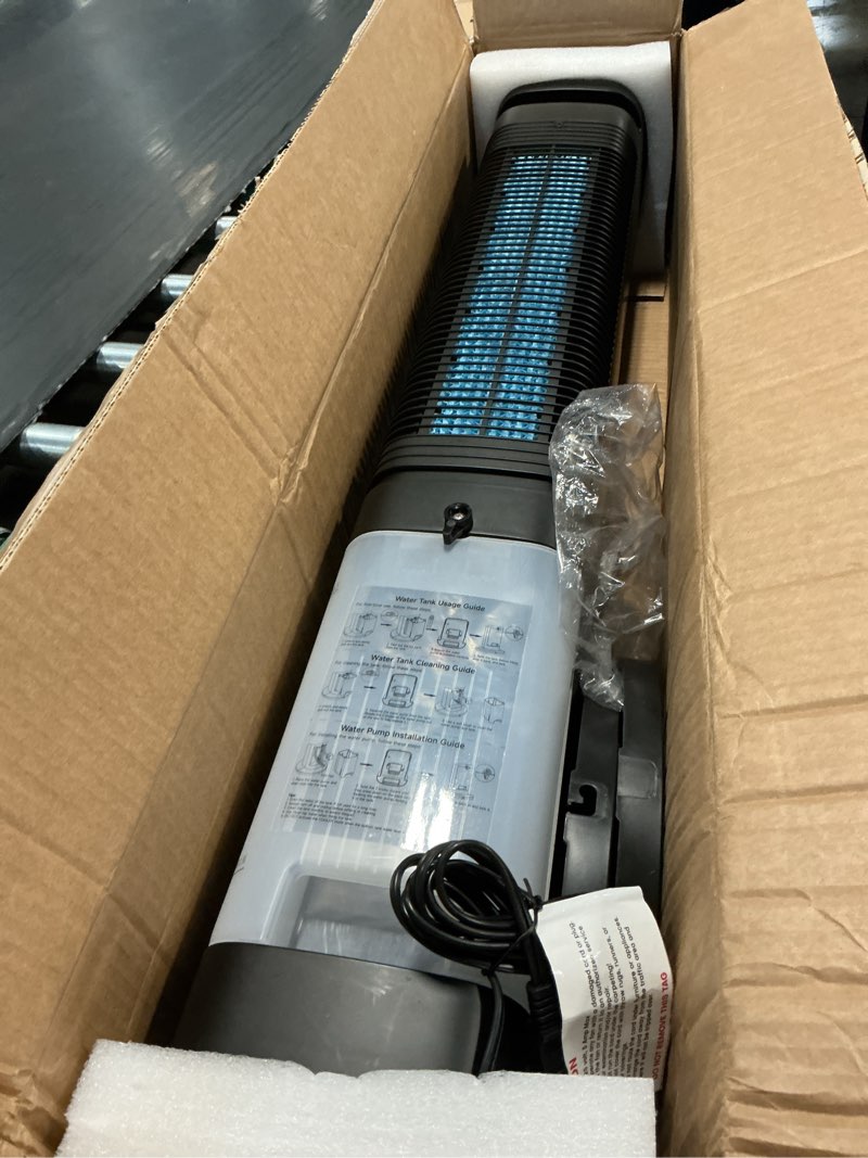 Condition photo showing Good Condition for 42 inch swamp cooler air conditioner w/4 mode &3 speed, aroma&memory function, 15h timer portable air conditioners no windows needed, 6 ice packs, 1.1-gal dual tank evaporative cooler for room