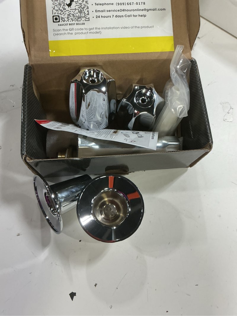 Condition photo showing New/Like New for bathtub shower handle remodel/rebuild trim kit, shower knobs 2 piece compatible with price pfister verve faucets, includes 12h-2h, 12h-2c stems and flange base and 2 stems (brushed nickel)