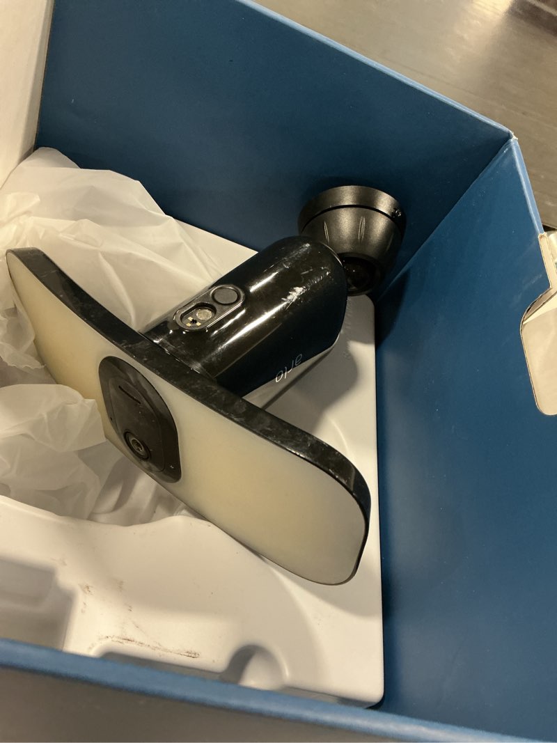 Condition photo showing As Is for Arlo Pro 3 Floodlight Camera - Wireless Security, 2K Video & HDR, Color Night Vision, 2 Way Audio, Wire-Free, Direct to WiFi No Hub Needed, 160 View, Black - FB1001B (Renewed), (FB1001B-black)