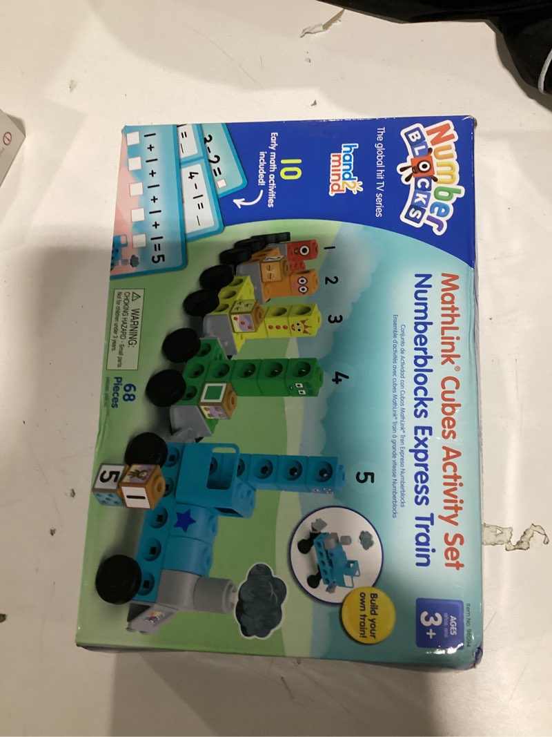 Condition photo showing New/Like New for hand2mind Numberblocks Express Train MathLink Cubes Activity Set, Preschool Learning Activities, Train Toy, Counting Blocks, Number Toys, Kids Educational Toys, Math Manipulatives for Preschoolers