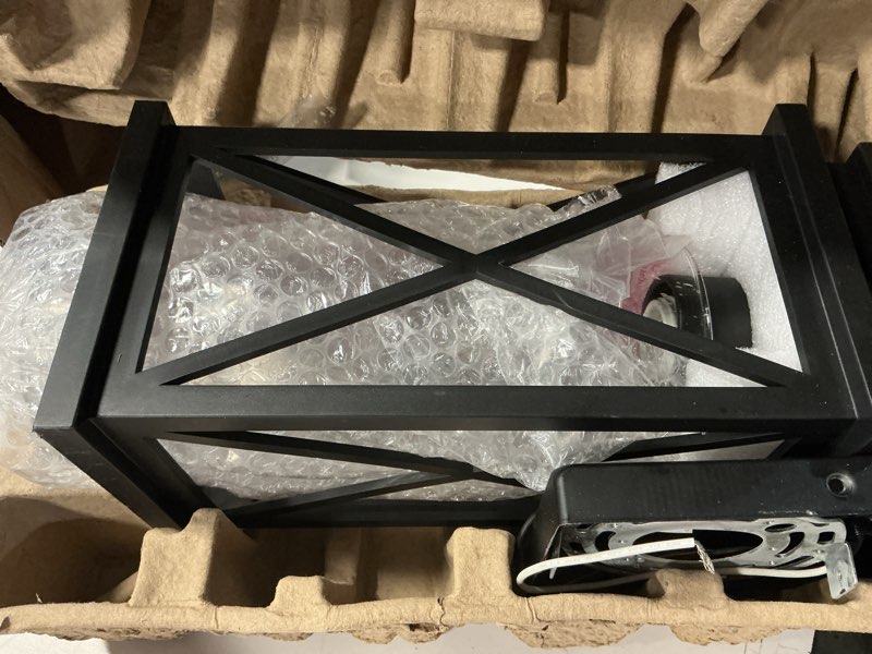 Condition photo showing Good Condition for quoizel saint elias 1-light 14.25-in h matte black outdoor wall light