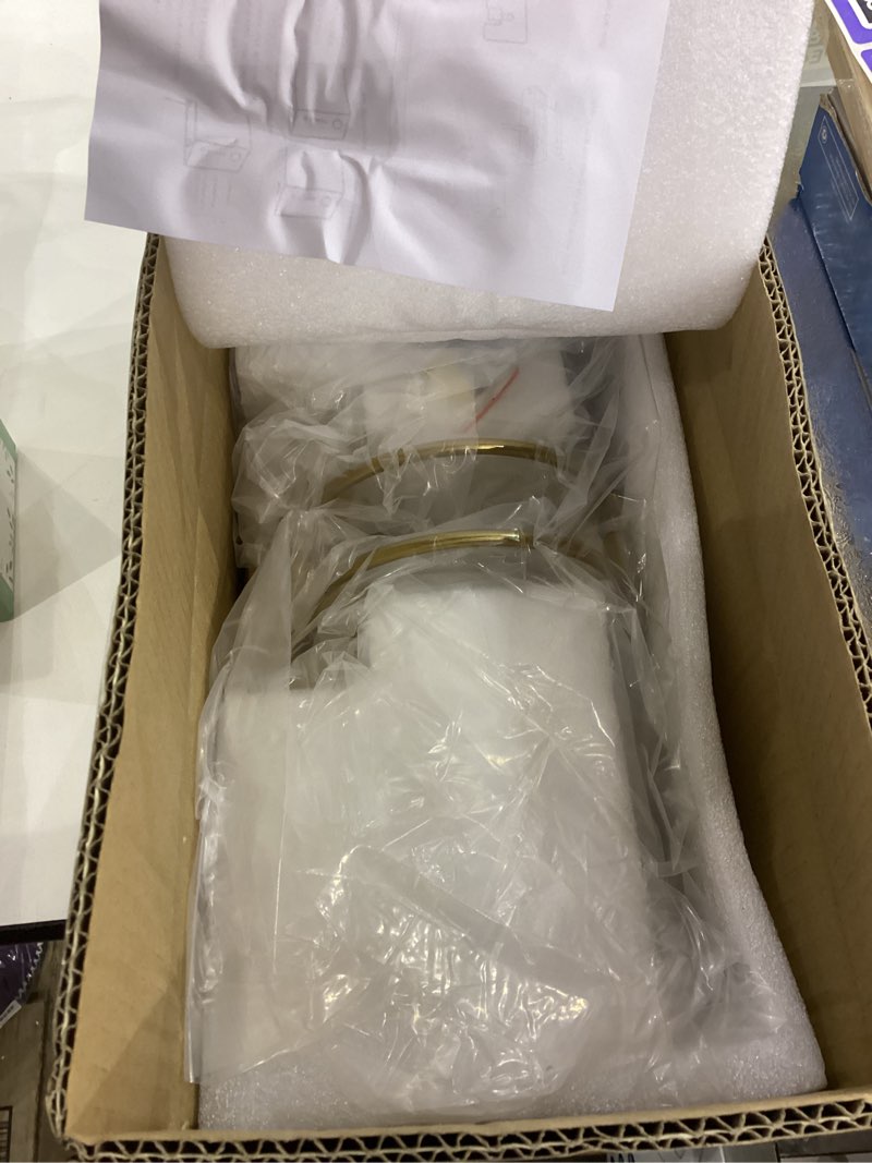 Condition photo showing As Is for Picture Frame Light,16 inch Wireless Picture Lights Rechargeable for Wall with Remote,5000mAh 3CCT Dimmable and Timer Remote Art Lighting for Paintings for Pictures Display,Gold 16 inch Gold